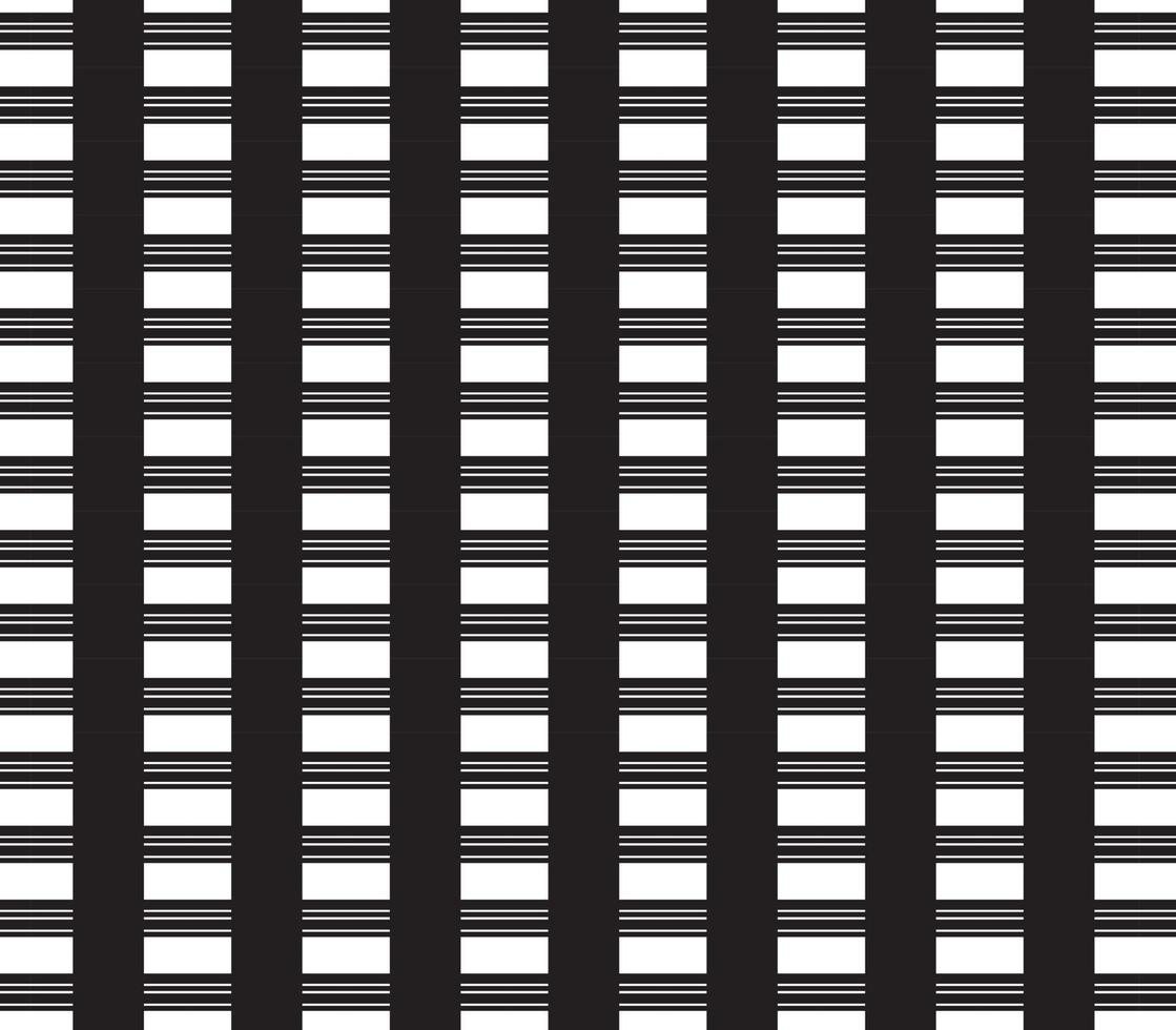 abstract pattern border Seamless black, gray and white square stripes Beautiful geometric maze pattern fabric. vector