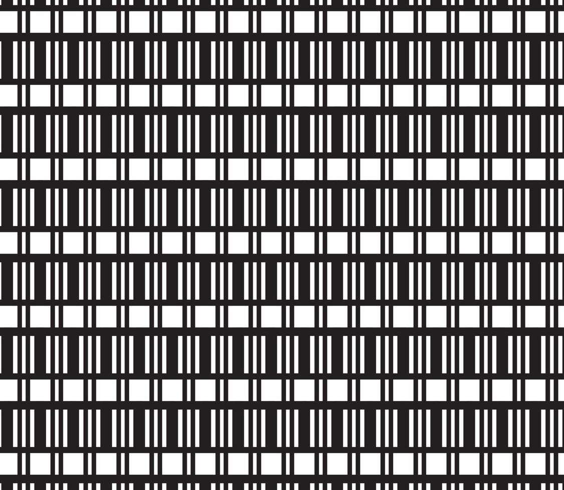 Printabstract pattern border Seamless black, gray and white square stripes Beautiful geometric maze pattern fabric. vector
