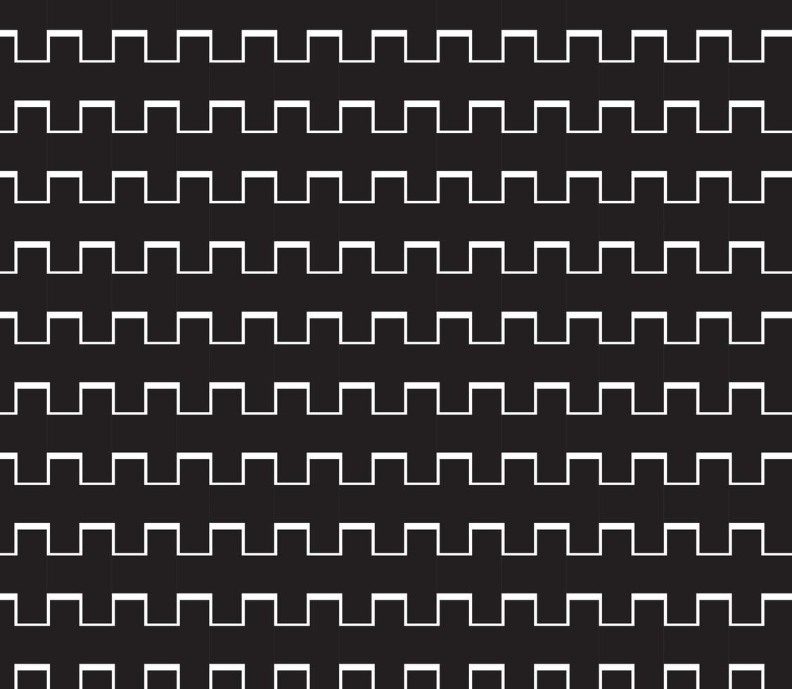 abstract pattern border Seamless black, gray and white square stripes Beautiful geometric maze pattern fabric. vector