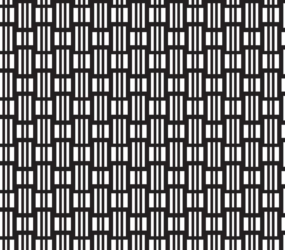 abstract pattern border Seamless black, gray and white square stripes Beautiful geometric maze pattern fabric. vector