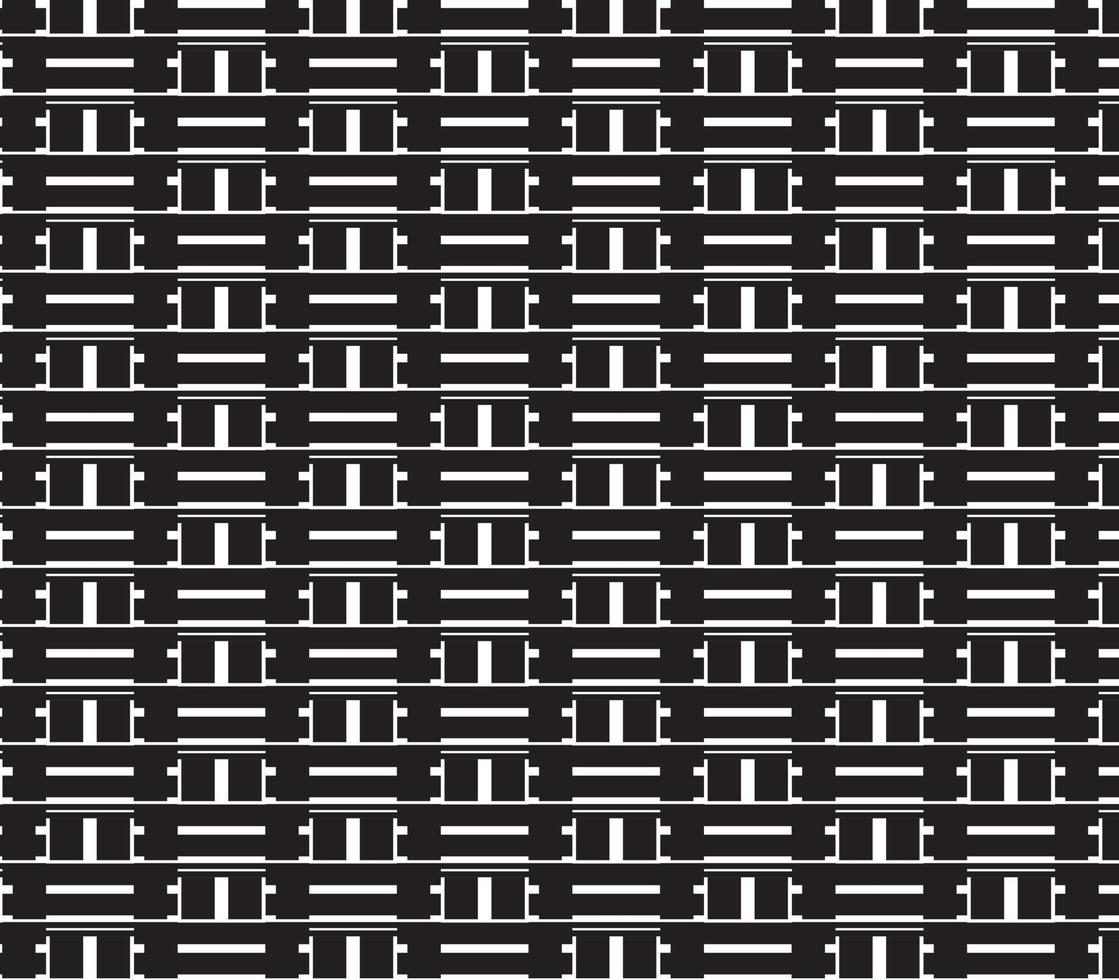 abstract pattern border Seamless black, gray and white square stripes Beautiful geometric maze pattern fabric. vector