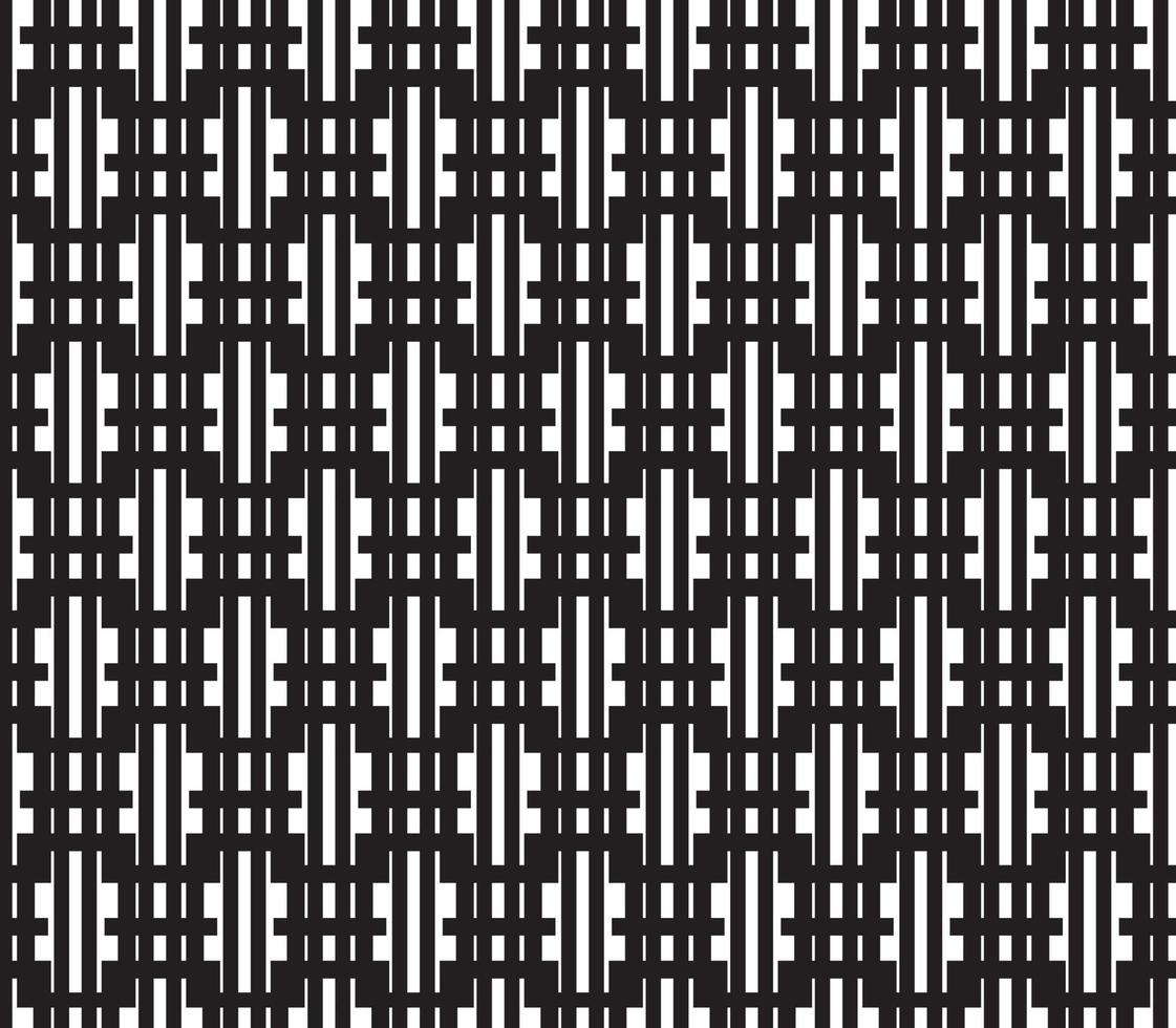 abstract pattern border Seamless black, gray and white square stripes Beautiful geometric maze pattern fabric. vector