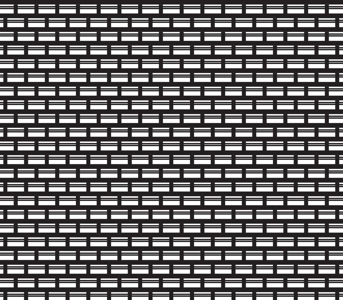 abstract pattern border Seamless black, gray and white square stripes Beautiful geometric maze pattern fabric. vector