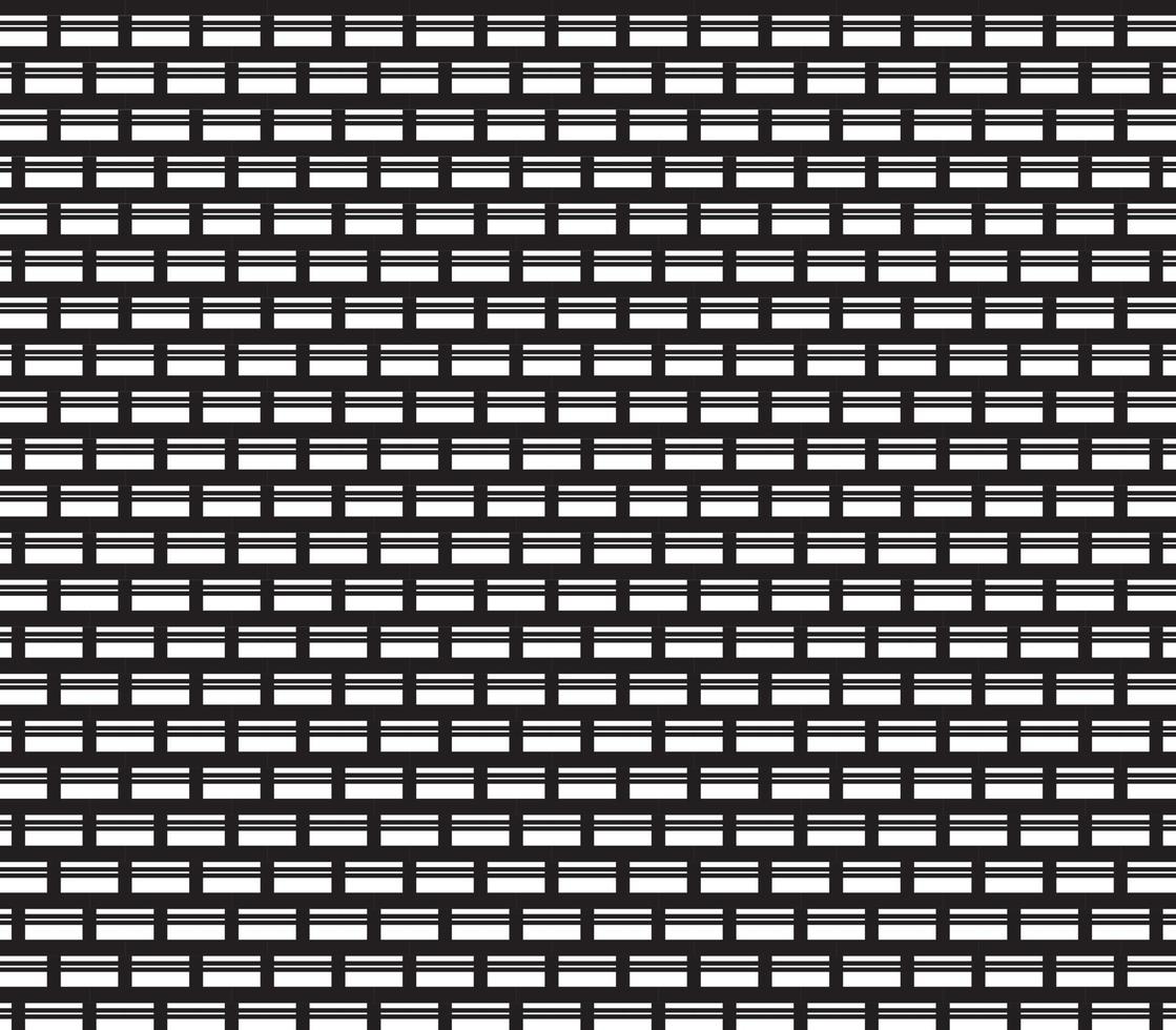 abstract pattern border Seamless black, gray and white square stripes Beautiful geometric maze pattern fabric. vector