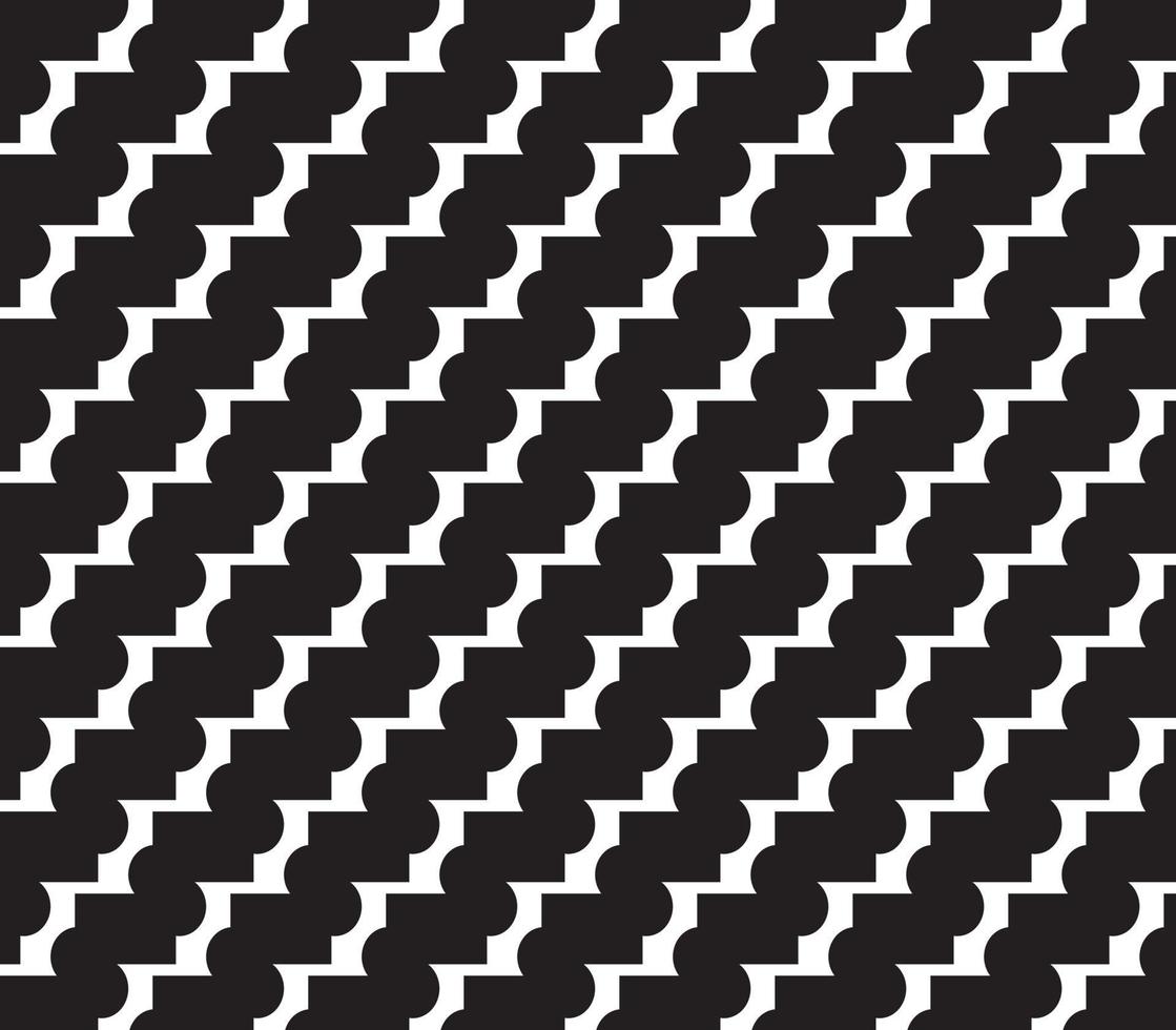 abstract pattern border Seamless black, gray and white square stripes beautiful geometric pattern fabric vector