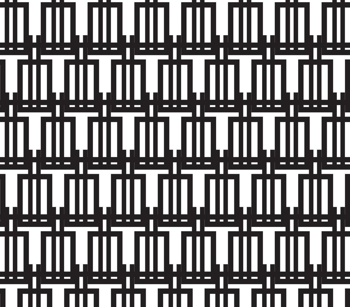 abstract pattern border Seamless black, gray and white square stripes beautiful geometric pattern fabric vector