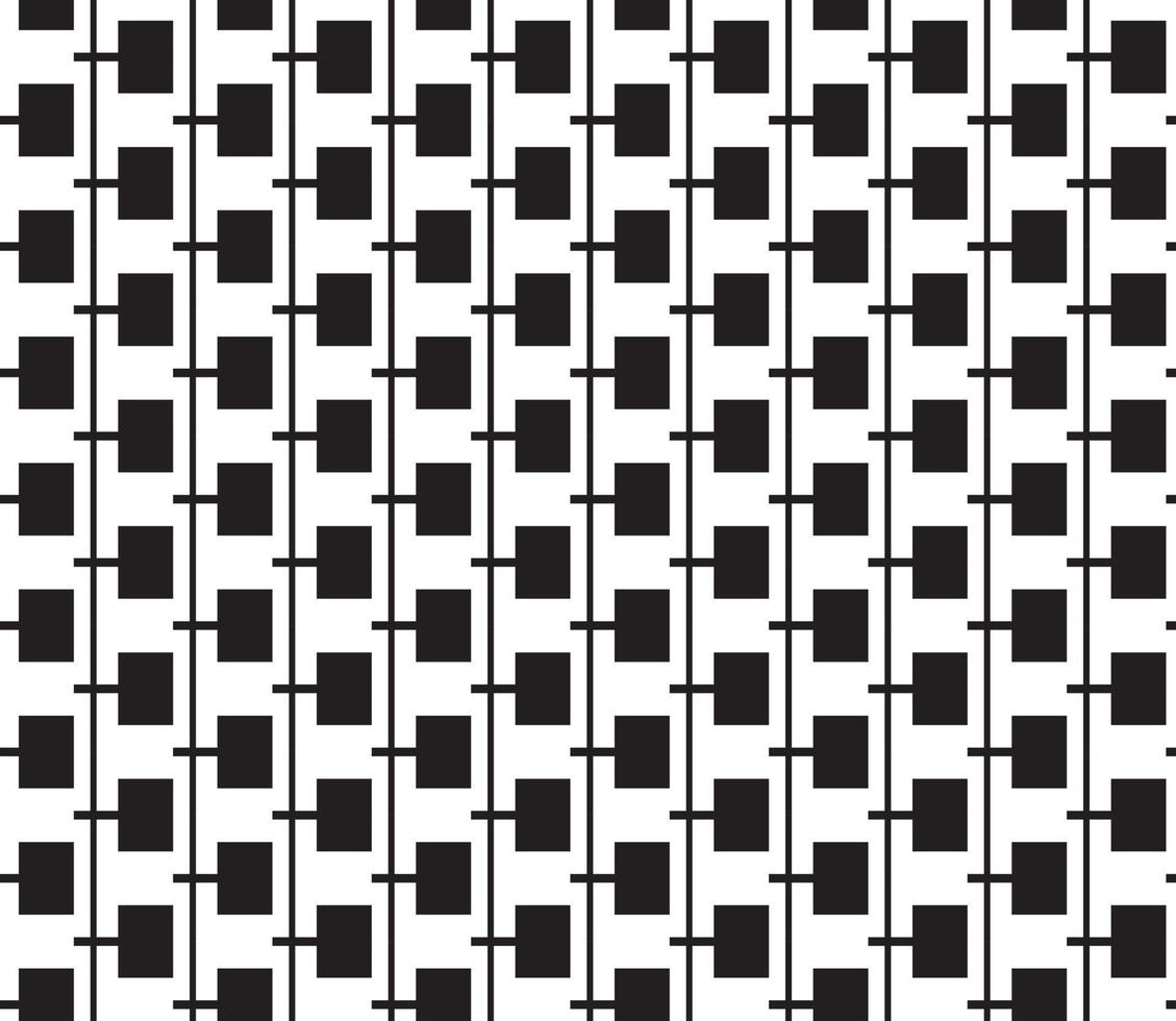 abstract pattern border Seamless black, gray and white square stripes beautiful geometric pattern fabric vector