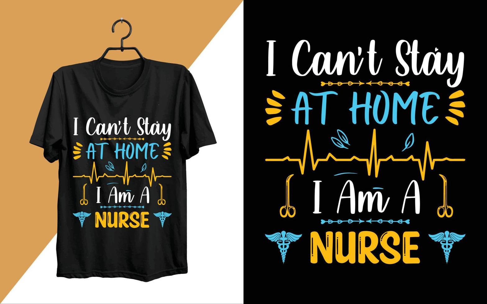 Nurse t-shirt design typographic vector Free Vector