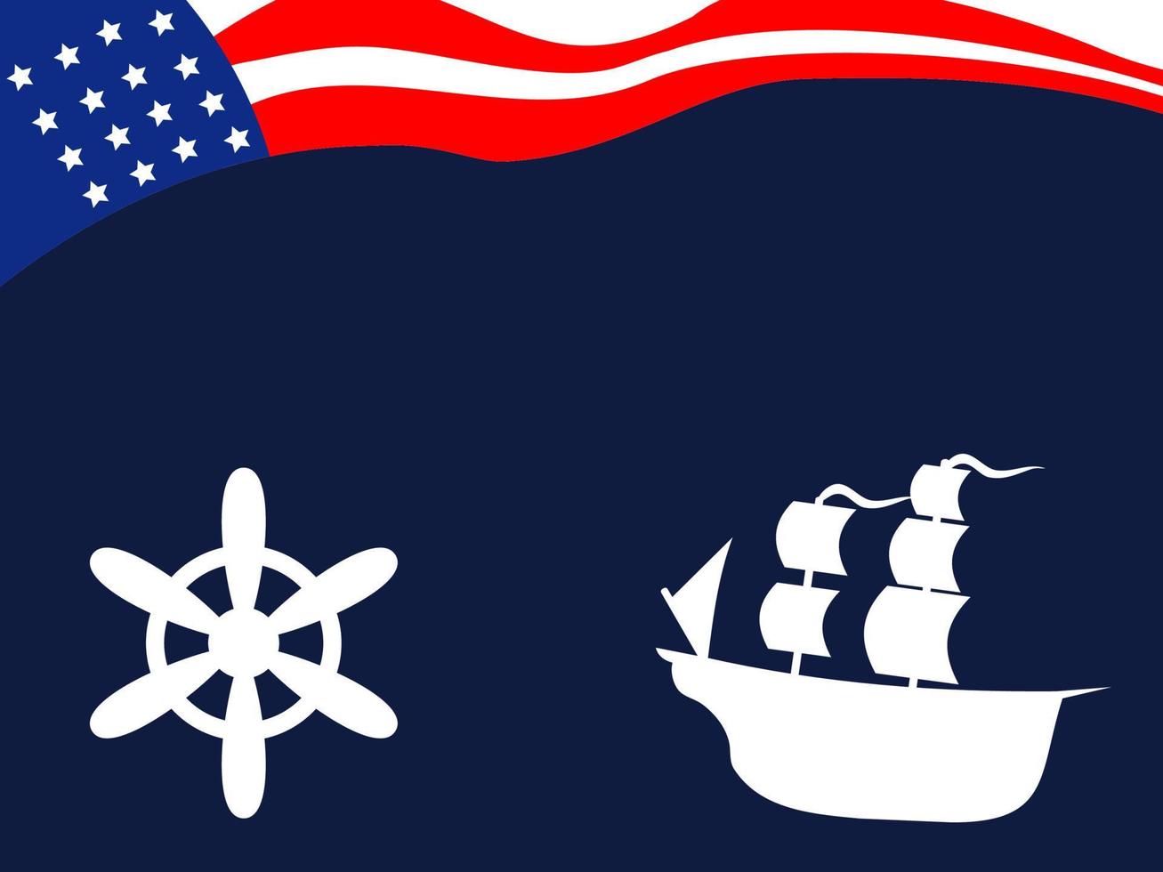 flat design happy Columbus day vector illustration