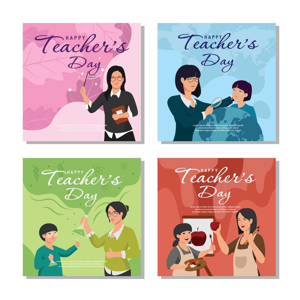 Teacher's Day Posts vector