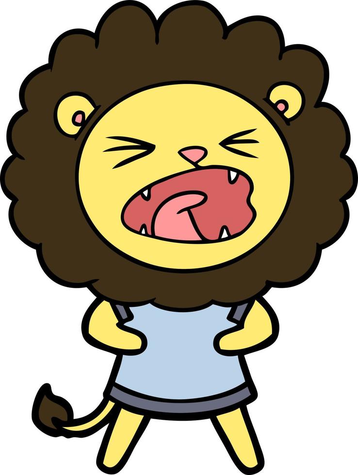 Vector cartoon lion
