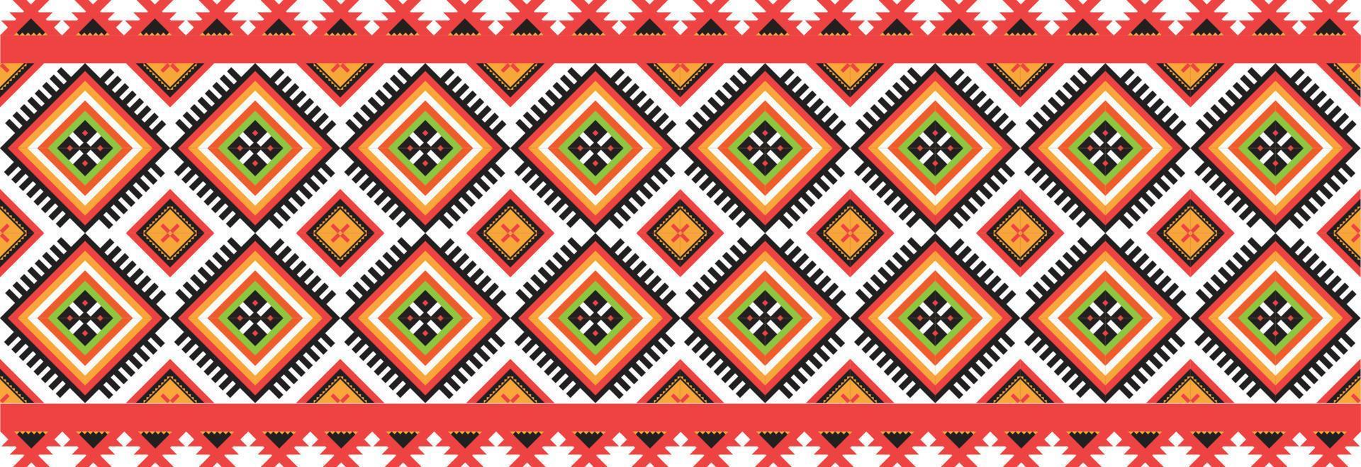 Geometric ethnic pattern vector red and yellow abstract seamless background. For print, pattern fabric, fashion textile, background, carpet, clothing, wrapping, batik.