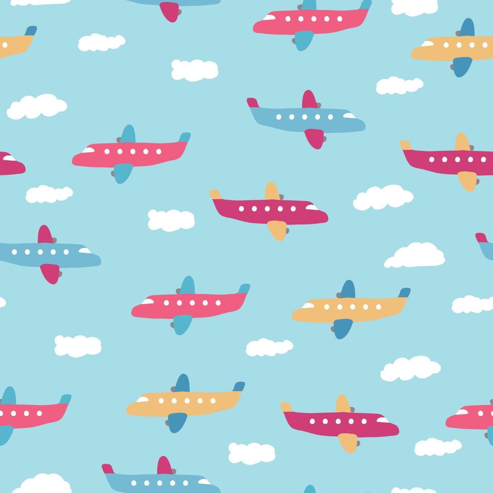 Airplane Seamless Pattern vector