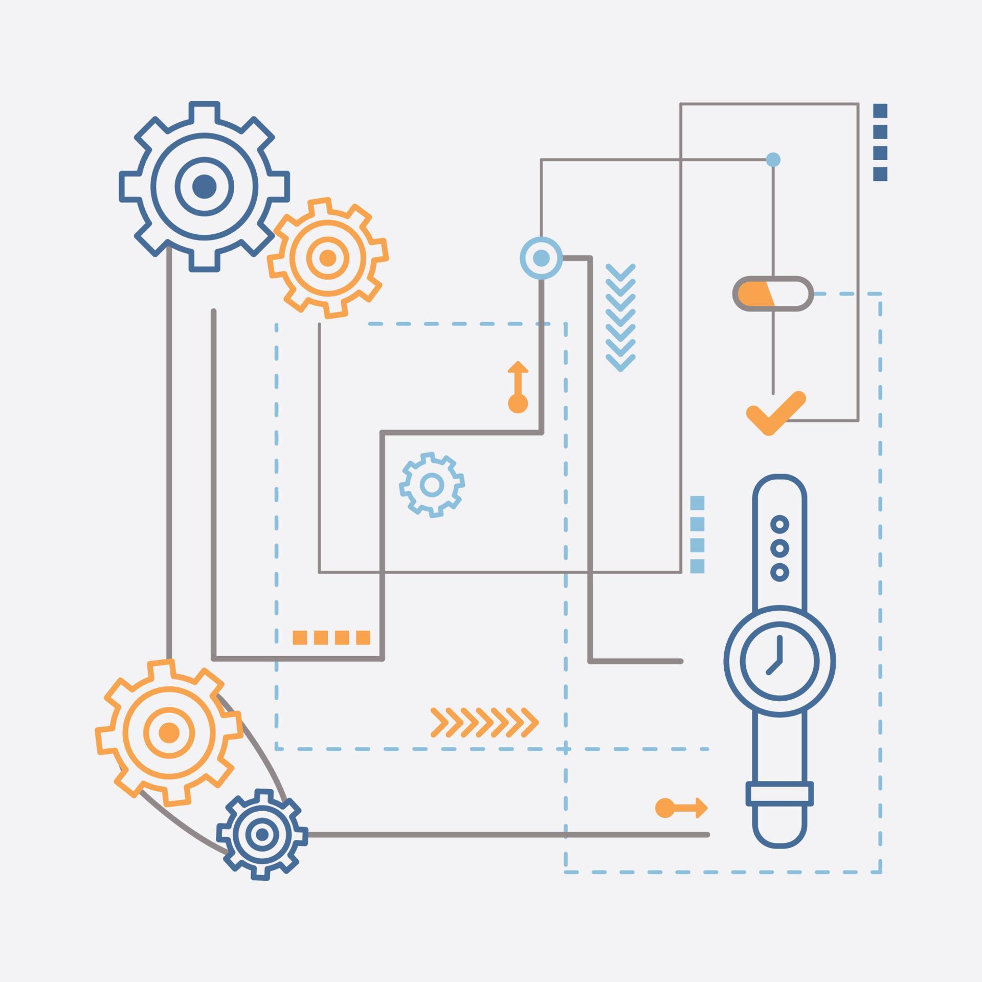 How a Clock Works 12392936 Vector Art at Vecteezy