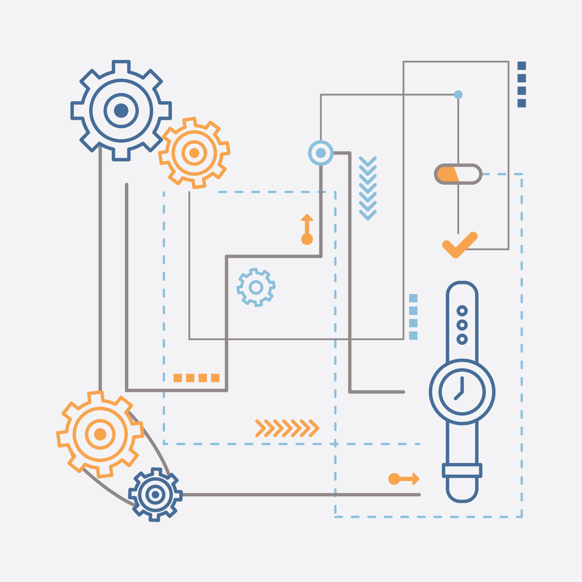 How a Clock Works 12392936 Vector Art at Vecteezy