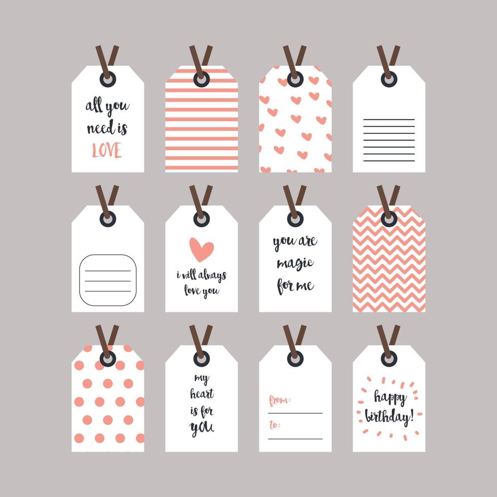 Set of Cute Tags vector