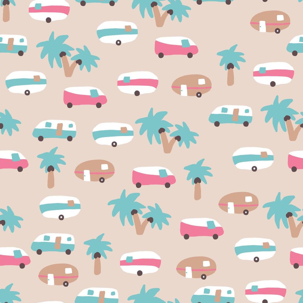 Seamless Van Pattern vector