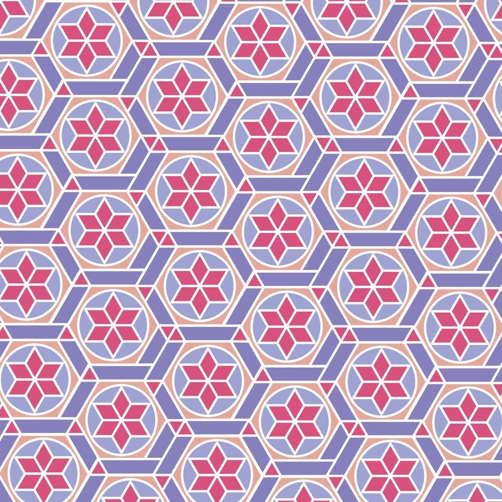 azulejos rosas musulmanes vector