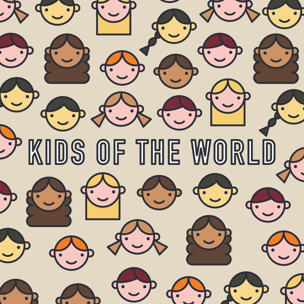 Kids of the World Illustration vector