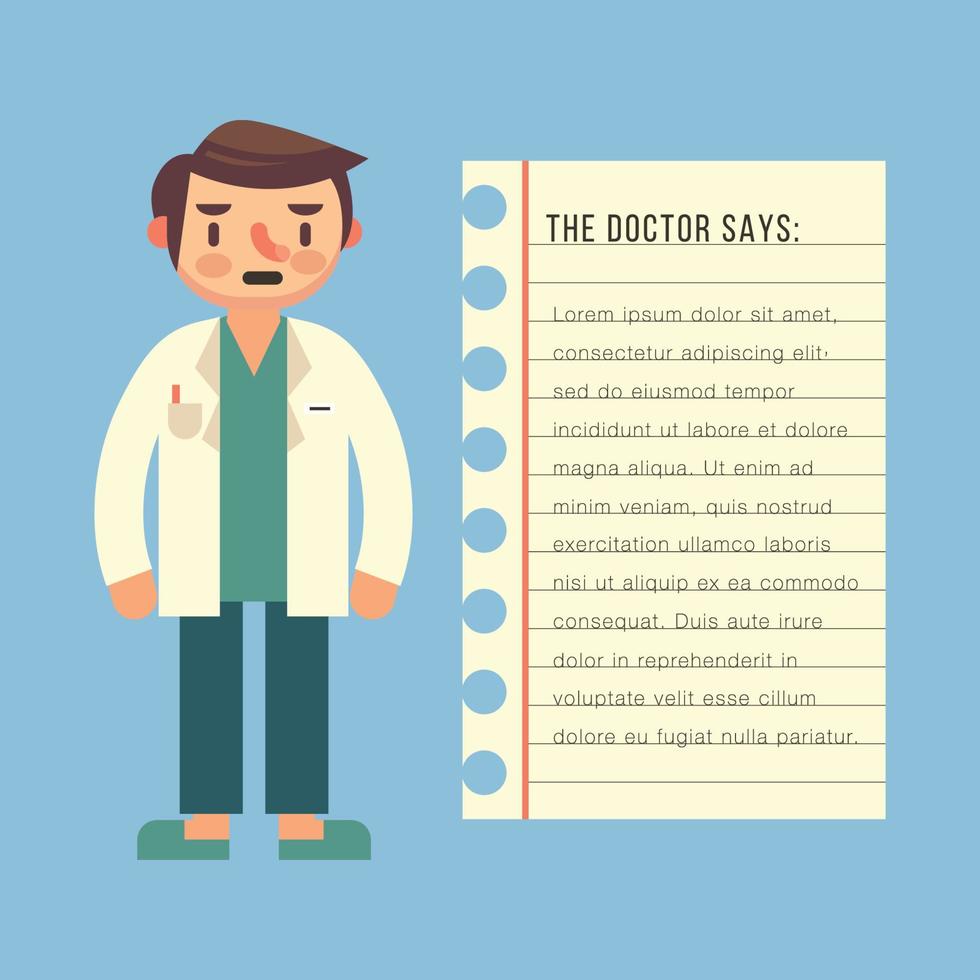 Doctor With Message vector