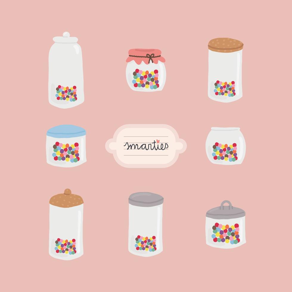Crystal Packages with Smarties vector
