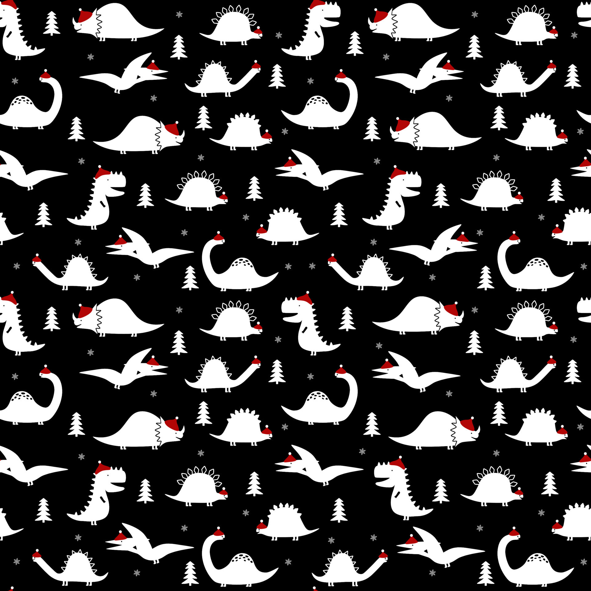 Christmas dinosaur in a santa claus hat on a black background seamless pattern. 12393032 Vector Art at Vecteezy Christmas dinosaur in a santa claus hat on a black background seamless pattern. 12393032 Vector Art at Vecteezy