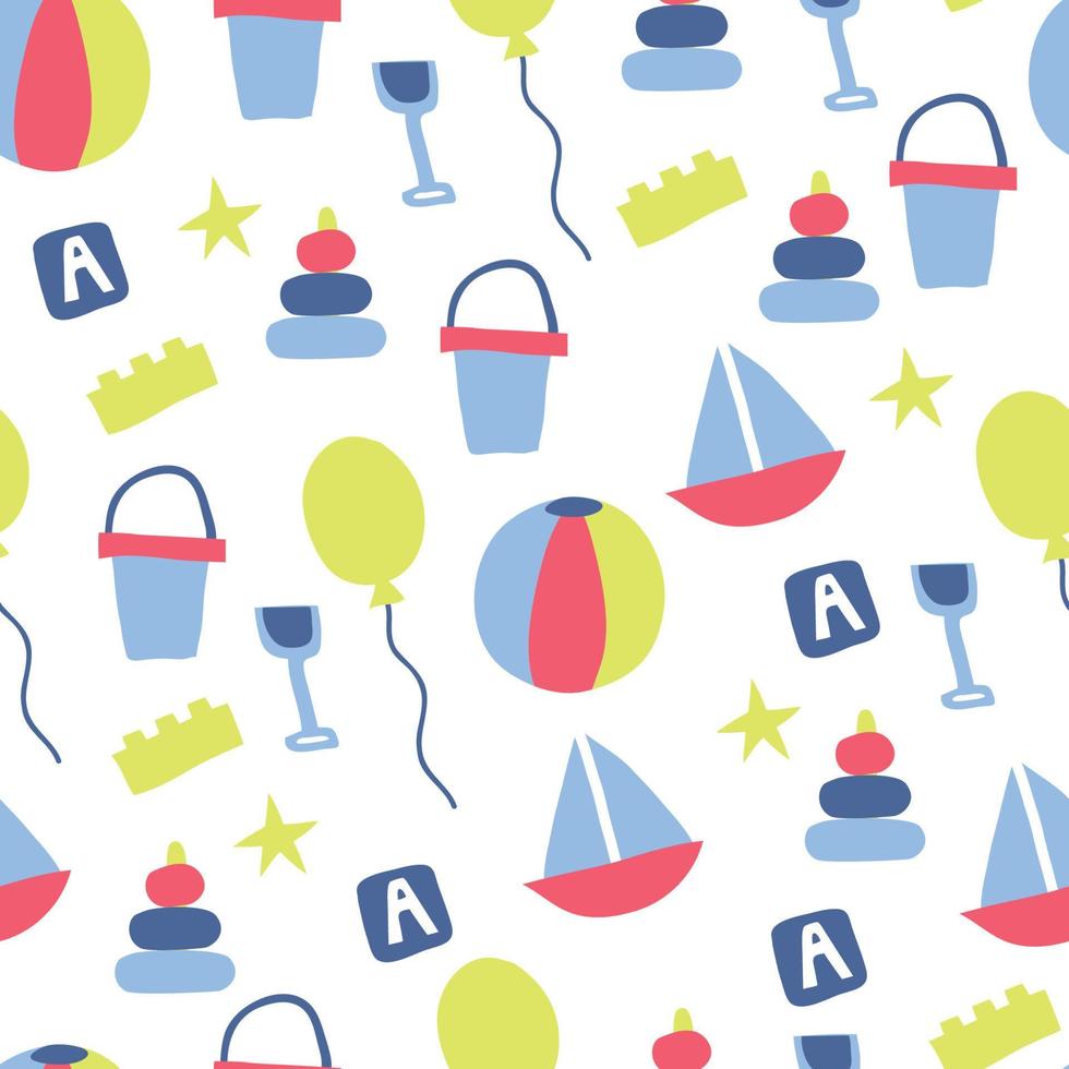 Kids Stuff Pattern vector