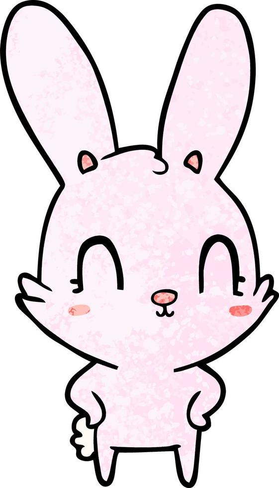 cute cartoon rabbit vector