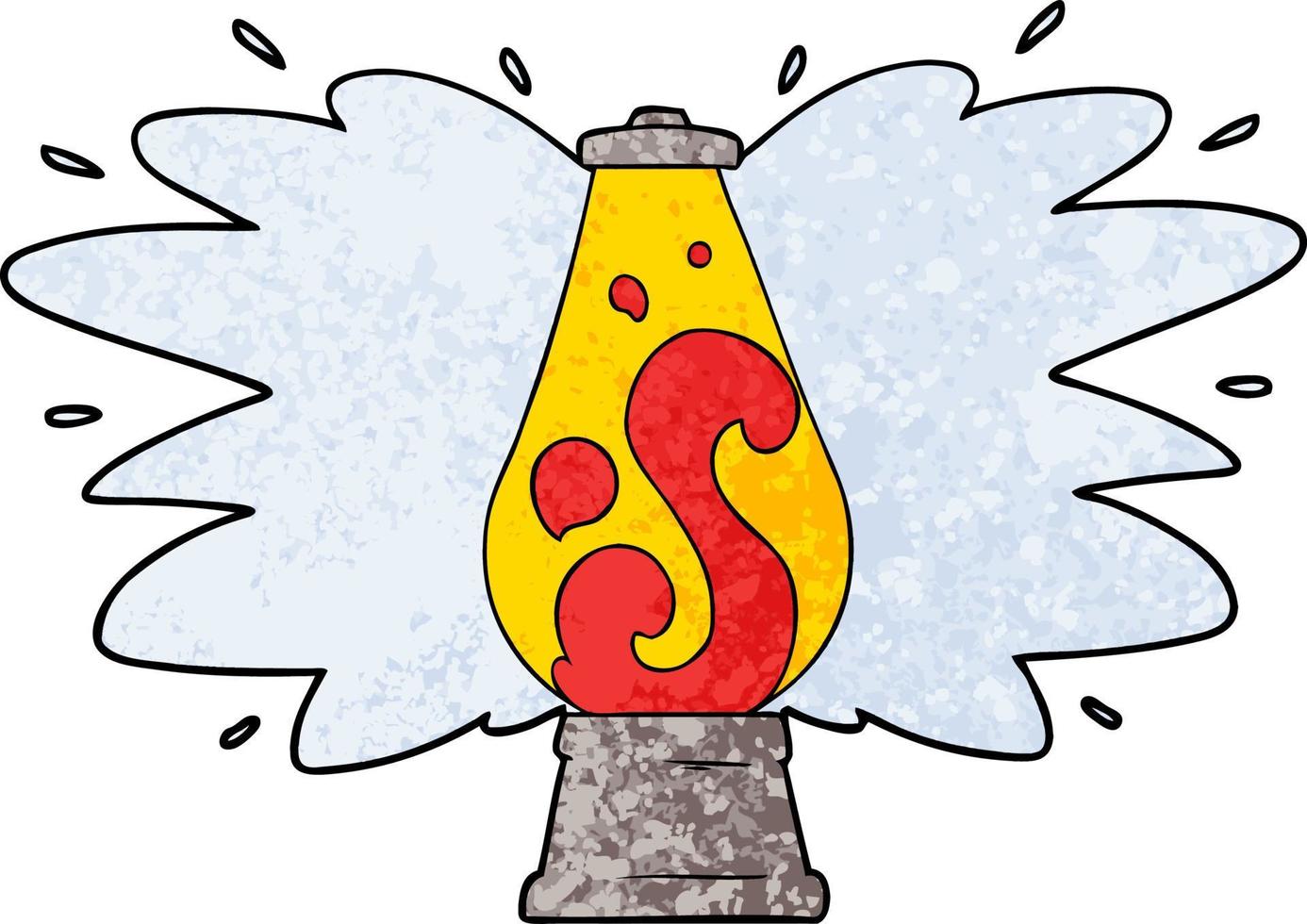 cartoon retro lava lamp vector