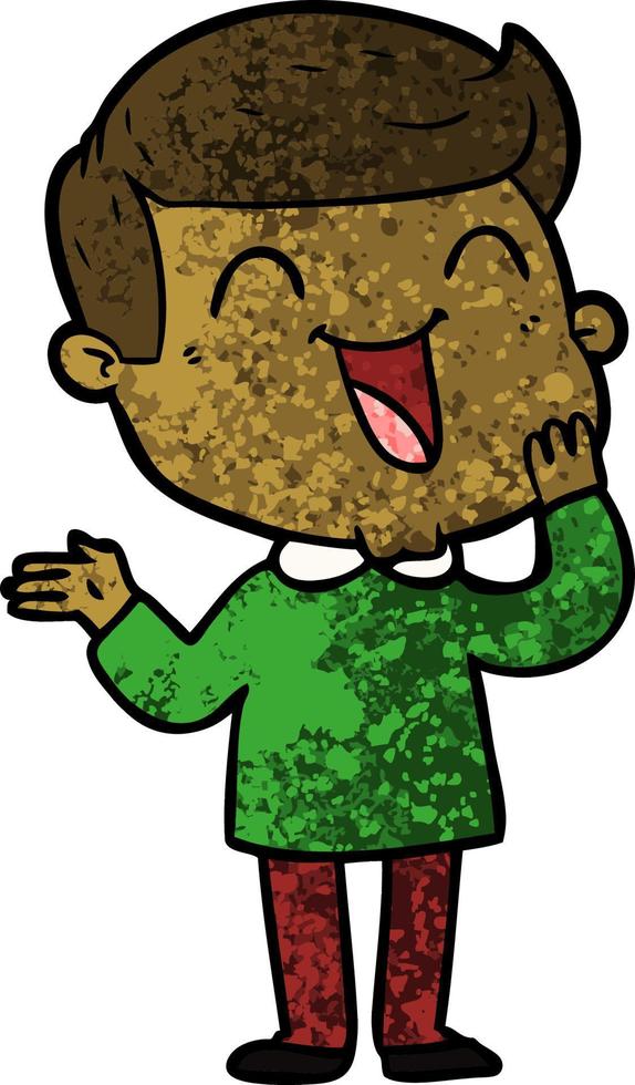cartoon happy man vector
