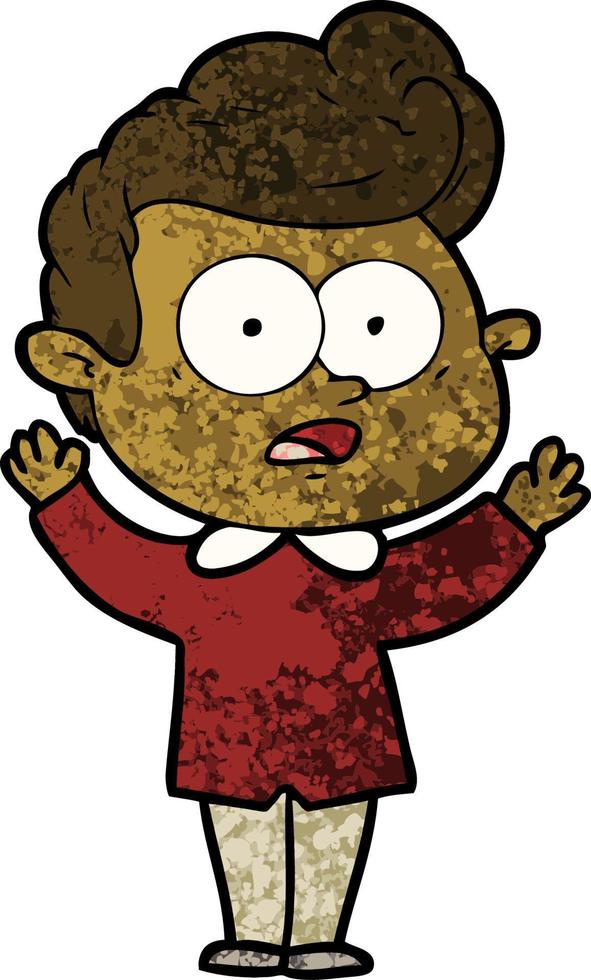cartoon staring man vector