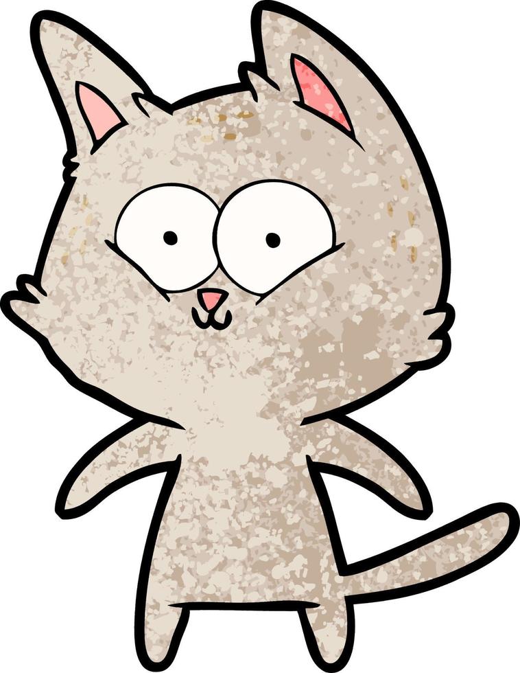 gato feliz de dibujos animados vector