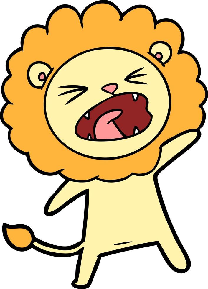 Vector cartoon lion