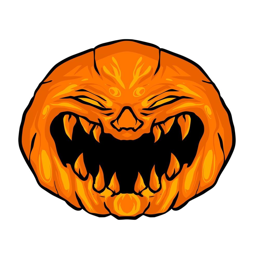 Halloween pumpkin art vector