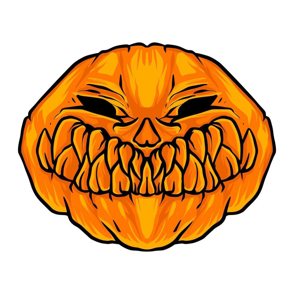 Halloween pumpkin art vector