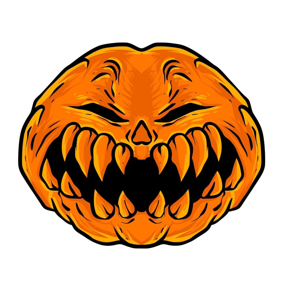 Halloween pumpkin art vector