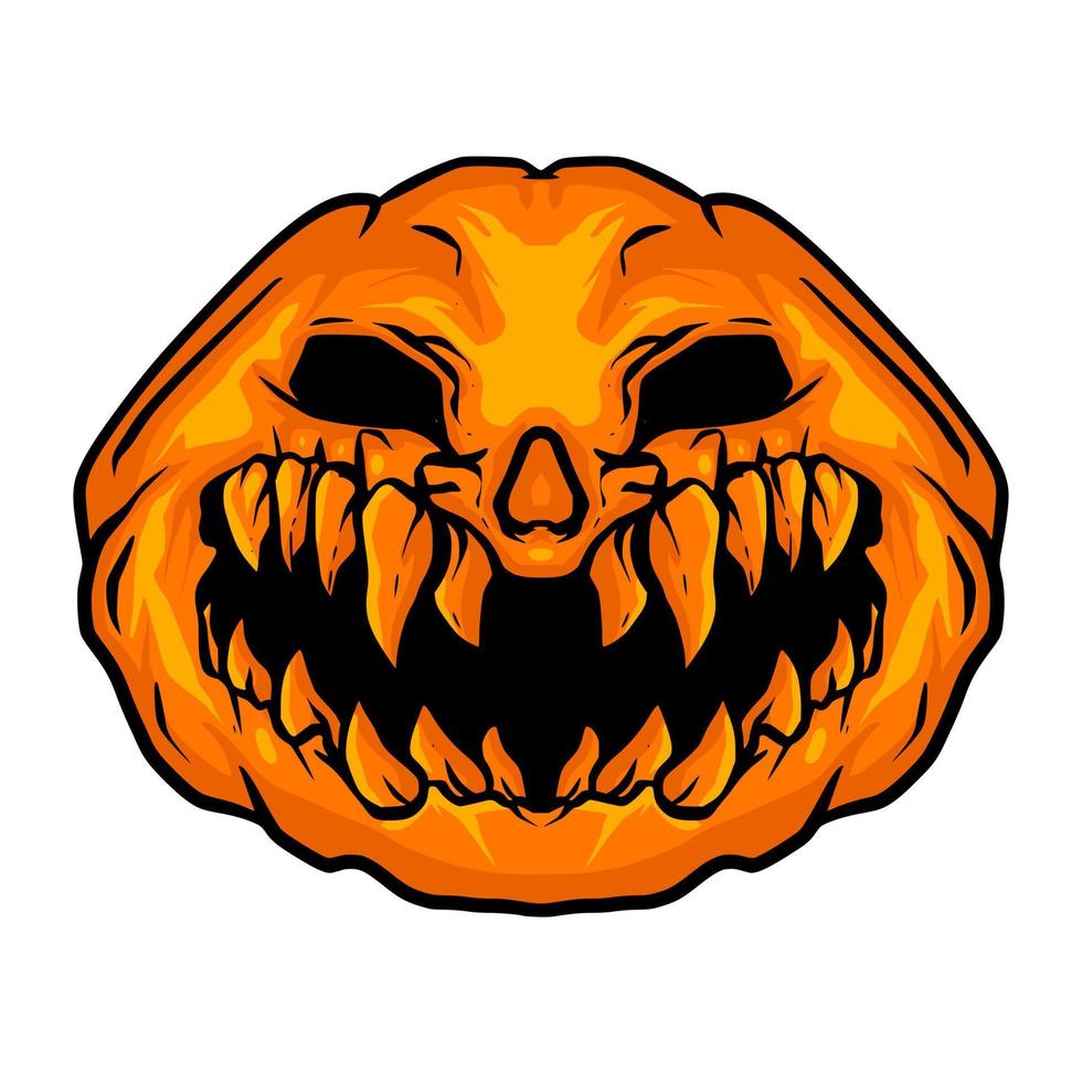 Halloween pumpkin art vector