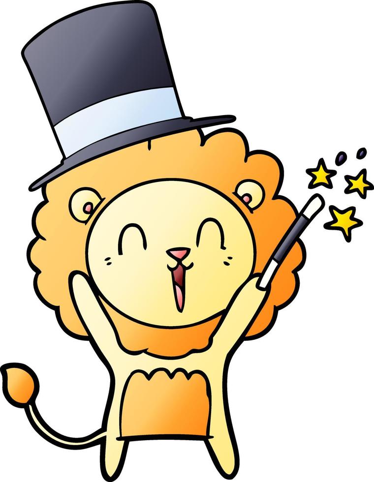 dibujos animados de león riendo vector