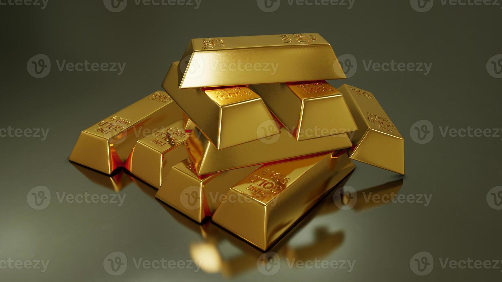 3D illustration Background for advertising and wallpaper in investment and storage gold scene. 3D rendering in decorative concept. photo