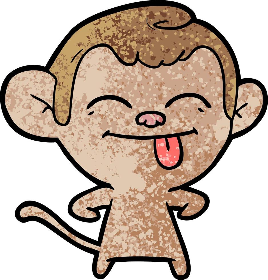 funny cartoon monkey vector