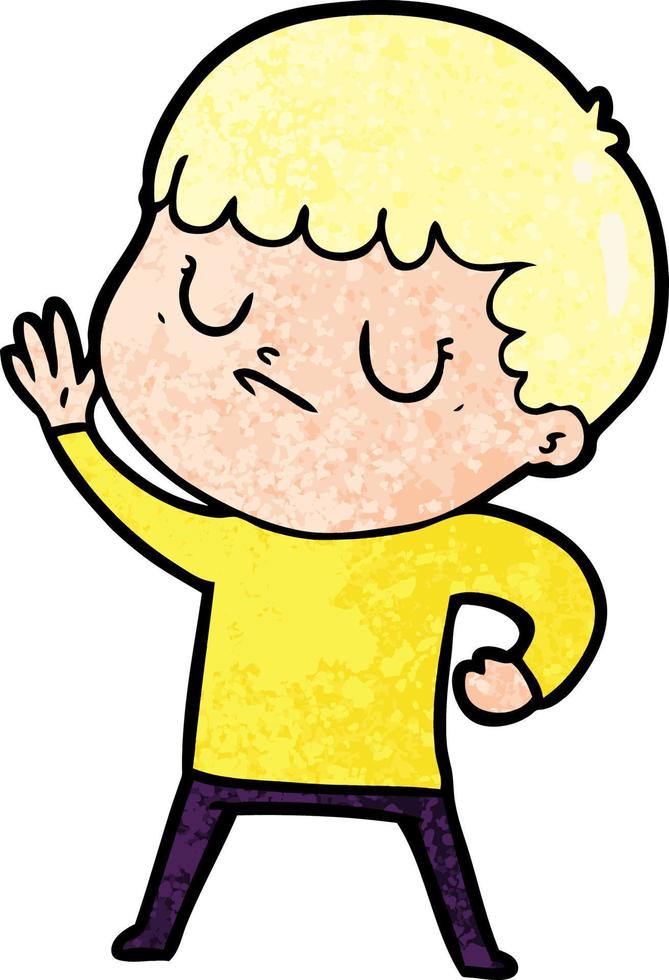 cartoon grumpy boy vector