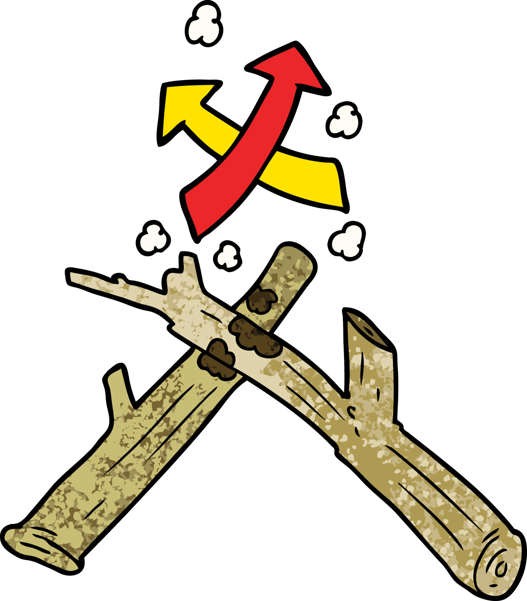 how to start a fire with two sticks 12393901 Vector Art at Vecteezy