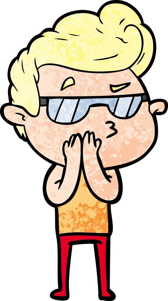 cartoon cool guy vector