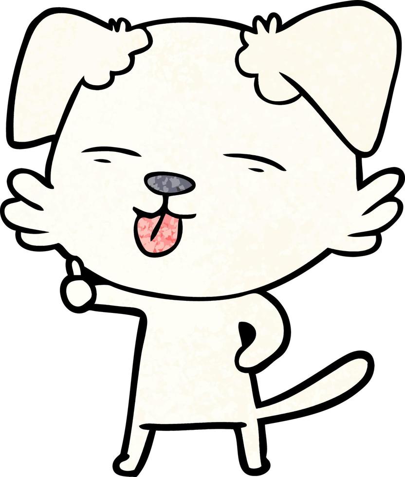 cartoon dog sticking out tongue vector