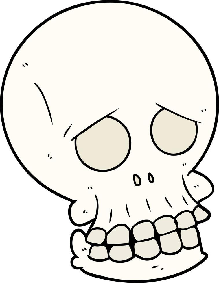 cartoon spooky skull vector