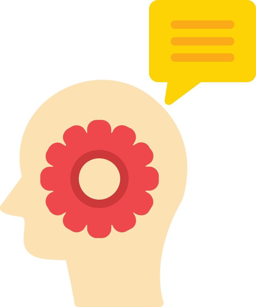 Thinking Flat Icon vector