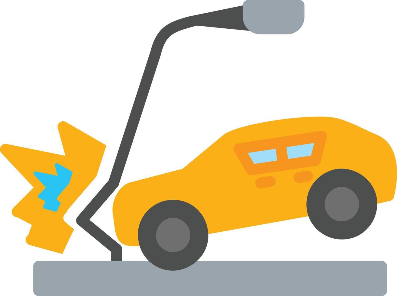 Accident Car Flat Icon vector