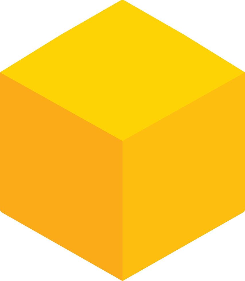 Cube Flat Icon vector