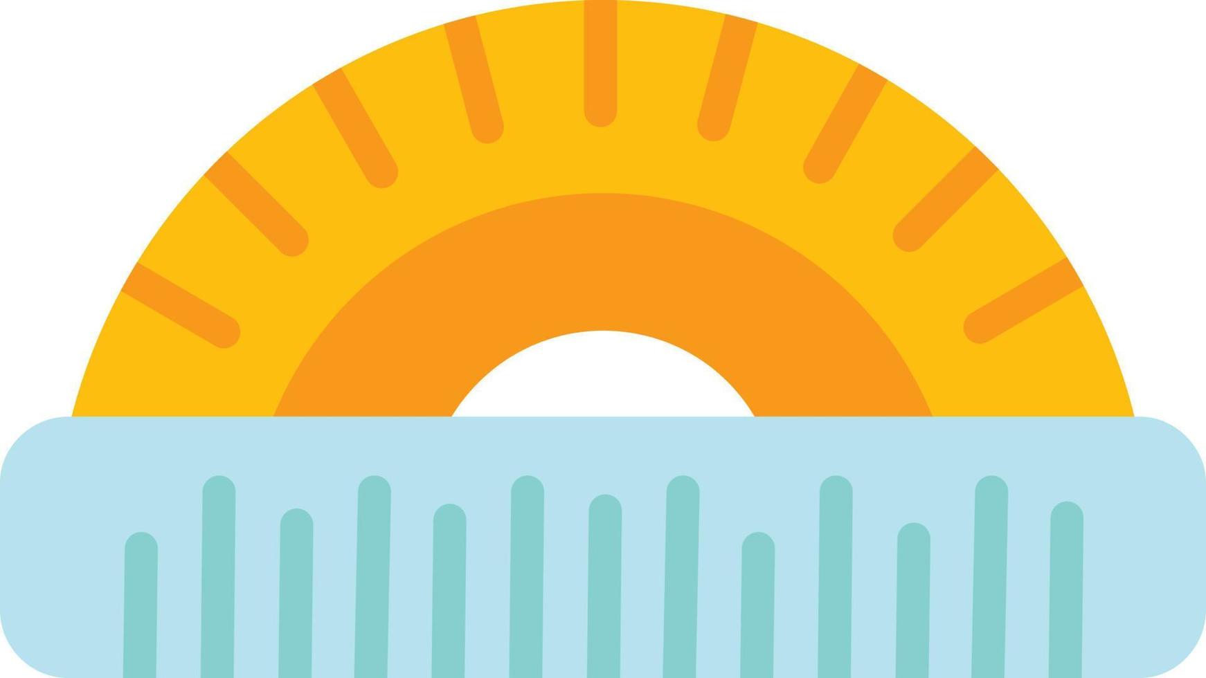 Protractor Flat Icon vector