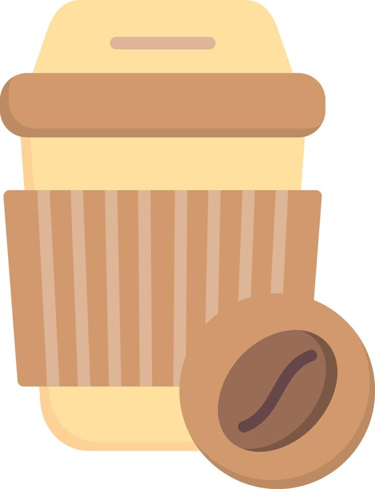 icono plano de taza de papel vector